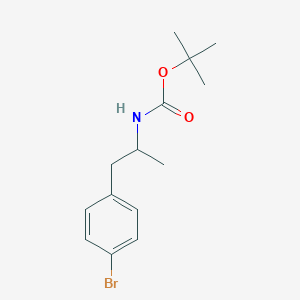 molecular formula C14H20BrNO2 B1401153 叔丁基 N-[1-(4-溴苯基)丙-2-基]氨基甲酸酯 CAS No. 256381-00-7