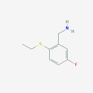 molecular formula C9H12FNS B1401158 [2-(乙基硫基)-5-氟苯基]甲胺 CAS No. 1192369-50-8