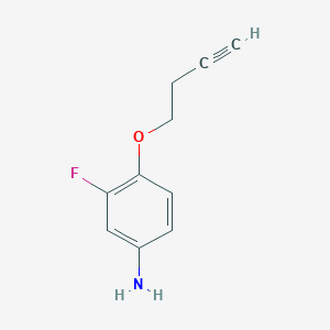 molecular formula C10H10FNO B1401159 4-(丁-3-炔-1-氧基)-3-氟苯胺 CAS No. 1343798-72-0