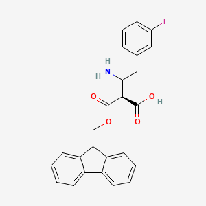 (2S)-3-amino-2-(9H-fluoren-9-ylmethoxycarbonyl)-4-(3-fluorophenyl)butanoic acid