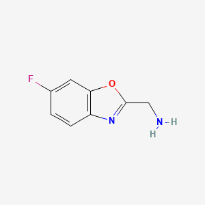 B1401170 [(6-Fluoro-1,3-benzoxazol-2-yl)methyl]amine CAS No. 944907-47-5