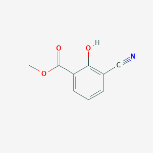 molecular formula C9H7NO3 B14011707 Methyl 3-cyano-2-hydroxybenzoate 