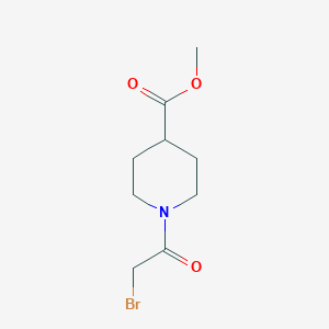 molecular formula C9H14BrNO3 B1401172 Methyl 1-(2-bromoacetyl)piperidine-4-carboxylate CAS No. 459125-43-0