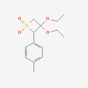 3,3-Diethoxy-2-(4-methylphenyl)thietane 1,1-dioxide