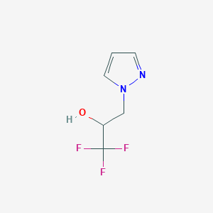 molecular formula C6H7F3N2O B1401174 1,1,1-三氟-3-(1H-吡唑-1-基)丙醇 CAS No. 1342051-08-4