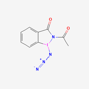 2-Acetyl-1-azido-1,2-dihydro-3H-1L3-benzo[D][1,2]iodazol-3-one