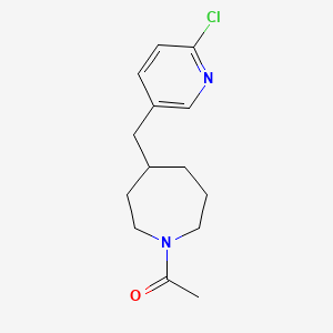 molecular formula C14H19ClN2O B1401193 1-(4-((6-Chloropyridin-3-yl)methyl)azepan-1-yl)ethanone CAS No. 1316225-00-9
