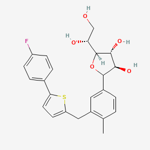 (2S,3R,4R)-2-((R)-1,2-Dihydroxyethyl)-5-(3-((5-(4-fluorophenyl)thiophen-2-YL)methyl)-4-methylphenyl)tetrahydrofuran-3,4-diol