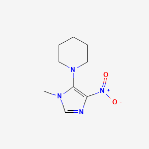 1-(1-methyl-4-nitro-1H-imidazol-5-yl)piperidine