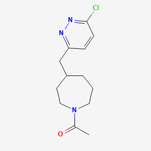 molecular formula C13H18ClN3O B1401196 1-(4-((6-Chloropyridazin-3-yl)methyl)azepan-1-yl)ethanone CAS No. 1316227-50-5