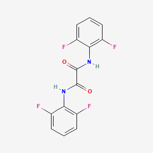 molecular formula C14H8F4N2O2 B14011991 N,N'-Bis(2,6-difluorophenyl)ethanediamide 