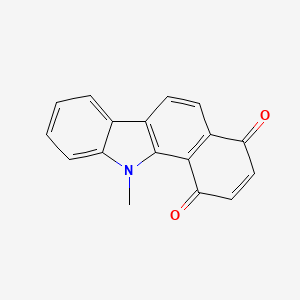 molecular formula C17H11NO2 B14012002 1H-Benzo[a]carbazole-1,4(11H)-dione, 11-methyl- CAS No. 68452-38-0