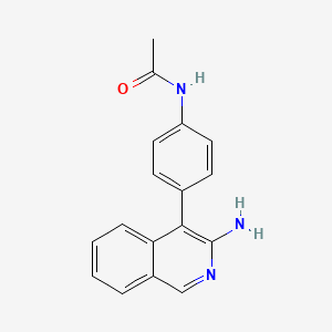 molecular formula C17H15N3O B14012092 N-[4-(3-aminoisoquinolin-4-yl)phenyl]acetamide CAS No. 31309-69-0