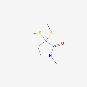 1-Methyl-3,3-bis(methylsulfanyl)pyrrolidin-2-one