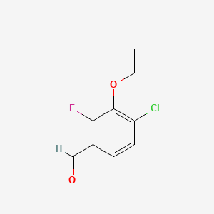 molecular formula C9H8ClFO2 B1401210 4-Chloro-3-ethoxy-2-fluorobenzaldehyde CAS No. 1323966-27-3