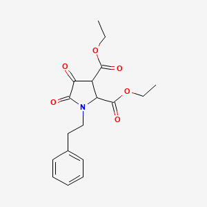 Diethyl 4,5-dioxo-1-(2-phenylethyl)pyrrolidine-2,3-dicarboxylate