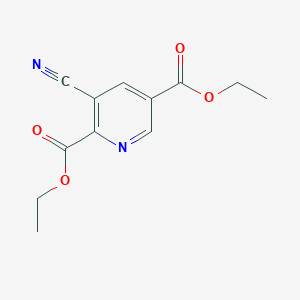 molecular formula C12H12N2O4 B1401213 2,5-Diethyl 3-cyanopyridine-2,5-dicarboxylate CAS No. 1312117-83-1