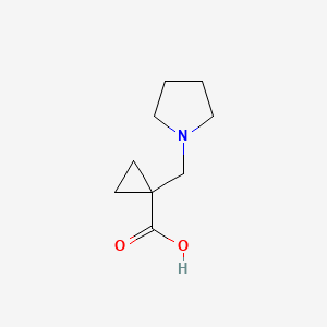 molecular formula C9H15NO2 B1401221 1-(吡咯烷-1-基甲基)环丙烷-1-羧酸 CAS No. 1267956-60-4