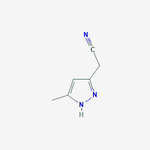 B1401229 2-(3-methyl-1H-pyrazol-5-yl)acetonitrile CAS No. 278798-06-4