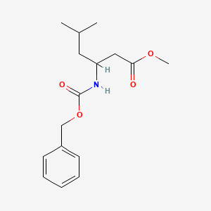 molecular formula C16H23NO4 B1401246 Methyl 3-(((benzyloxy)carbonyl)amino)-5-methylhexanoate CAS No. 1311254-59-7