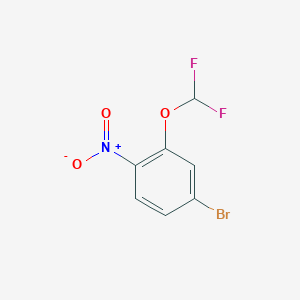 molecular formula C7H4BrF2NO3 B1401247 4-Bromo-2-(difluoromethoxy)-1-nitro-benzene CAS No. 1261849-33-5