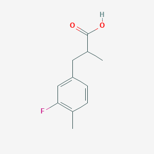 molecular formula C11H13FO2 B1401248 3-(3-Fluoro-4-methylphenyl)-2-methylpropanoic acid CAS No. 1522334-06-0