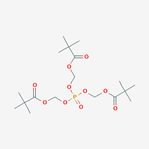 molecular formula C18H33O10P B14012491 Bis(2,2-dimethylpropanoyloxymethoxy)phosphoryloxymethyl 2,2-dimethylpropanoate 