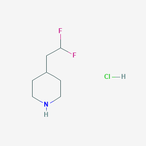 molecular formula C7H14ClF2N B1401252 4-(2,2-二氟乙基)哌啶盐酸盐 CAS No. 184044-27-7