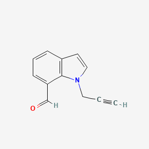 molecular formula C12H9NO B14012579 1-(Prop-2-yn-1-yl)-1H-indole-7-carbaldehyde 