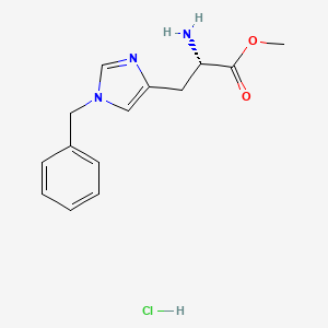 molecular formula C14H18ClN3O2 B1401261 (S)-甲基 2-氨基-3-(1-苄基-1H-咪唑-4-基)丙酸盐酸盐 CAS No. 274927-61-6