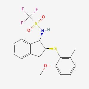 N-[(1S,2S)-2,3-Dihydro-2-[(2-methoxy-6-methylphenyl)thio]-1H-inden-1-yl]-1,1,1-trifluoromethanesulfonamide