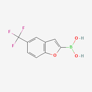 molecular formula C9H6BF3O3 B1401267 (5-(Trifluoromethyl)benzofuran-2-yl)boronic acid CAS No. 1396752-77-4