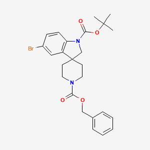 1-N-Boc-5-Bromo-3-spiro(N'-cbZ-piperidin-4-yl)indoline