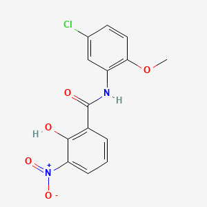 Benzamide, N-(5-chloro-2-methoxyphenyl)-2-hydroxy-3-nitro-