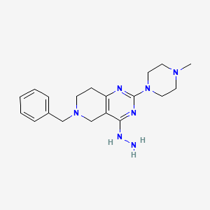 [6-benzyl-2-(4-methylpiperazin-1-yl)-7,8-dihydro-5H-pyrido[4,3-d]pyrimidin-4-yl]hydrazine