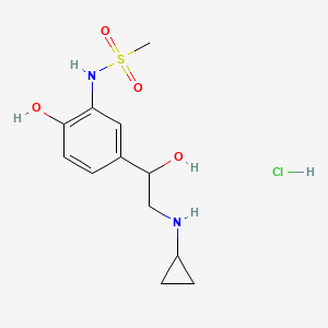 Methanesulfonanilide, 5'-(2-(cyclopropylamino)-1-hydroxyethyl)-2'-hydroxy-, hydrochloride