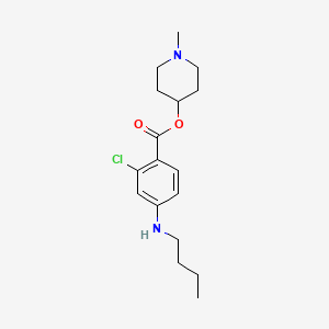 Benzoic acid, 4-(butylamino)-2-chloro-, 1-methyl-4-piperidyl ester