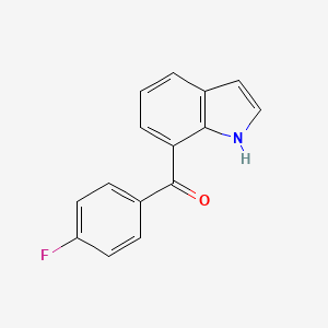 molecular formula C15H10FNO B1401284 (4-氟苯基)(1H-吲哚-7-基)甲酮 CAS No. 405275-40-3