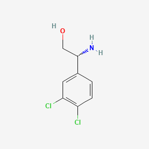 molecular formula C8H9Cl2NO B1401307 (R)-2-Amino-2-(3,4-dichlorophenyl)ethanol CAS No. 1213008-01-5