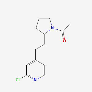 molecular formula C13H17ClN2O B1401309 1-[2-[2-(2-Chloropyridin-4-yl)ethyl]pyrrolidin-1-yl]ethanone CAS No. 1316225-03-2