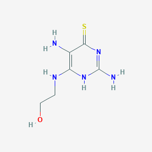 molecular formula C6H11N5OS B14013092 2,5-diamino-6-(2-hydroxyethylamino)-1H-pyrimidine-4-thione CAS No. 2846-80-2