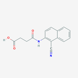 molecular formula C15H12N2O3 B14013122 4-(1-Cyanonaphthalen-2-ylamino)-4-oxobutanoic acid CAS No. 16201-73-3