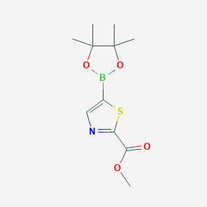 molecular formula C11H16BNO4S B1401313 Methyl 5-(4,4,5,5-tetramethyl-1,3,2-dioxaborolan-2-yl)thiazole-2-carboxylate CAS No. 1393827-96-7