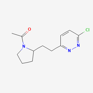 molecular formula C12H16ClN3O B1401319 1-(2-(2-(6-Chloropyridazin-3-yl)ethyl)pyrrolidin-1-yl)ethanone CAS No. 1316218-48-0