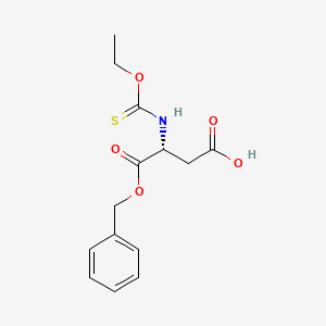 (3R)-4-(Benzyloxy)-3-[(ethoxymethanethioyl)amino]-4-oxobutanoic acid