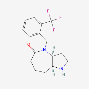 molecular formula C16H19F3N2O B1401327 (3AS,8aS)-4-(2-(三氟甲基)苄基)八氢吡咯并[3,2-b]氮杂环-5(1H)-酮 CAS No. 1442080-89-8