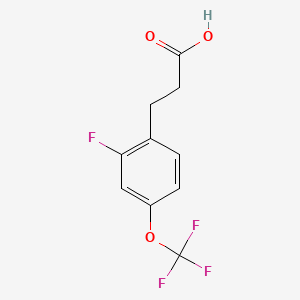molecular formula C10H8F4O3 B1401332 3-[2-氟-4-(三氟甲氧基)苯基]丙酸 CAS No. 1240257-16-2