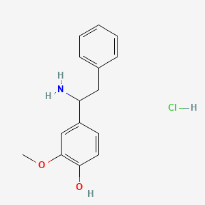 4-(1-Amino-2-phenylethyl)-2-methoxyphenol;hydrochloride