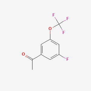 molecular formula C9H6F4O2 B1401336 3'-氟-5'-(三氟甲氧基)苯乙酮 CAS No. 1352999-53-1