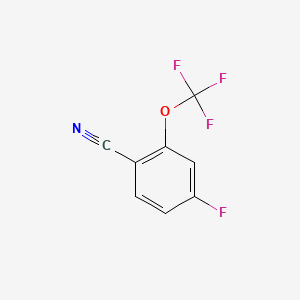 molecular formula C8H3F4NO B1401338 4-氟-2-(三氟甲氧基)苯甲腈 CAS No. 1323966-32-0